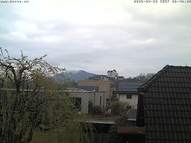 Archiv Foto Webcam Möriken: Blick auf Schloss Wildegg