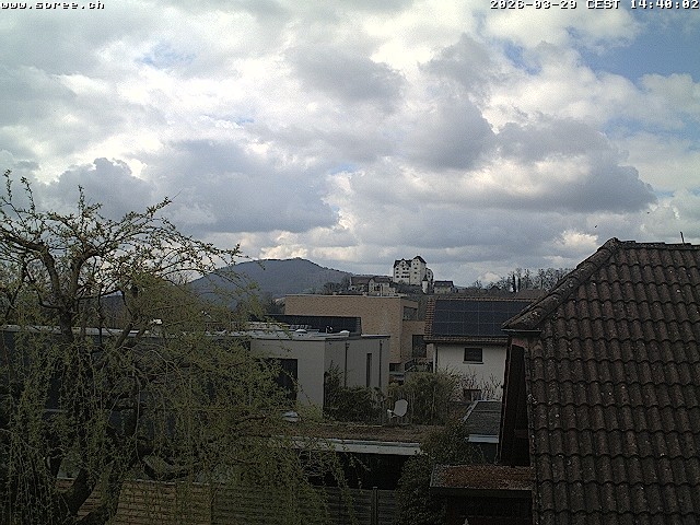 Archiv Foto Webcam Möriken: Blick auf Schloss Wildegg