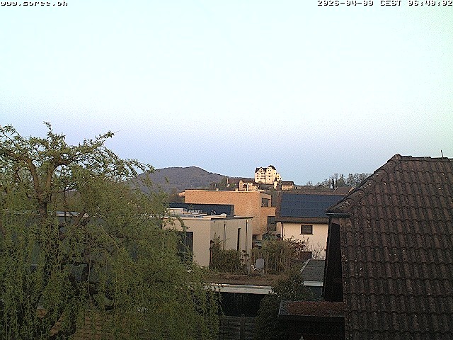 Archiv Foto Webcam Möriken: Blick auf Schloss Wildegg
