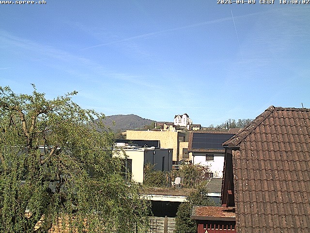 Archiv Foto Webcam Möriken: Blick auf Schloss Wildegg