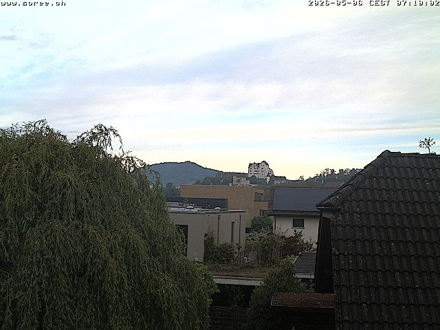 Archiv Foto Webcam Möriken: Blick auf Schloss Wildegg