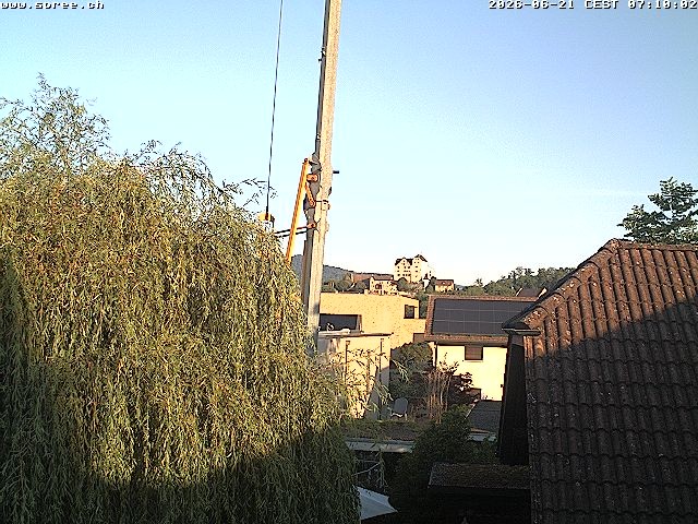 Archiv Foto Webcam Möriken: Blick auf Schloss Wildegg