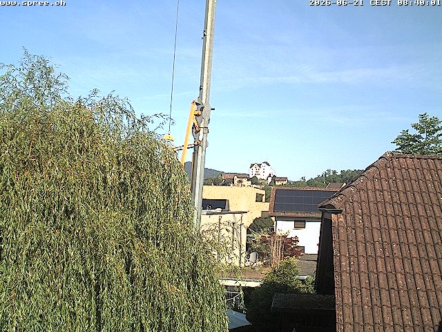Archiv Foto Webcam Möriken: Blick auf Schloss Wildegg