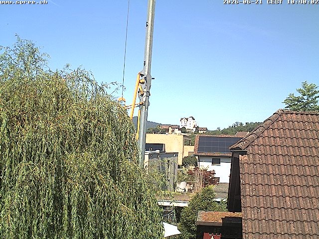 Archiv Foto Webcam Möriken: Blick auf Schloss Wildegg