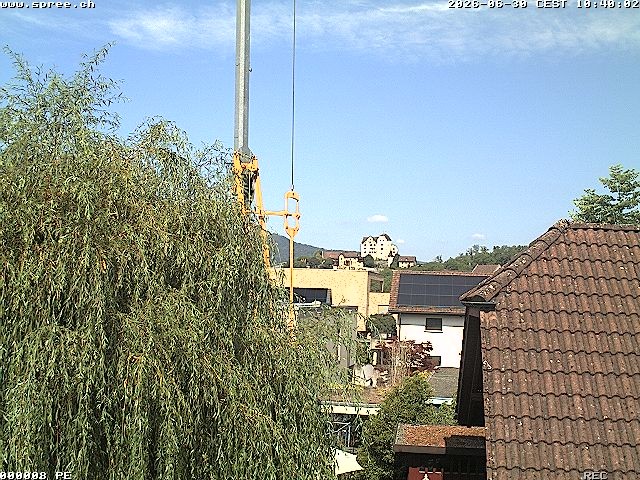 Archiv Foto Webcam Möriken: Blick auf Schloss Wildegg