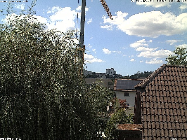 Archiv Foto Webcam Möriken: Blick auf Schloss Wildegg