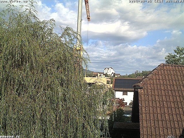 Archiv Foto Webcam Möriken: Blick auf Schloss Wildegg