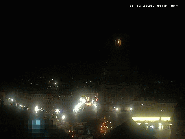 Archiv Foto Webcam Dresden - Frauenkirche und Neumarkt