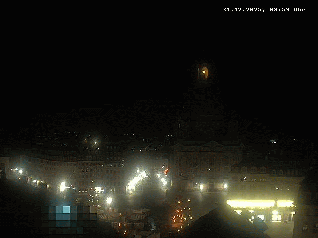 Archiv Foto Webcam Dresden - Frauenkirche und Neumarkt