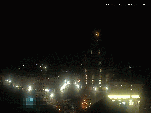 Archiv Foto Webcam Dresden - Frauenkirche und Neumarkt