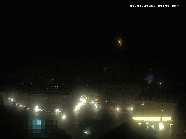 Archiv Foto Webcam Dresden - Frauenkirche und Neumarkt