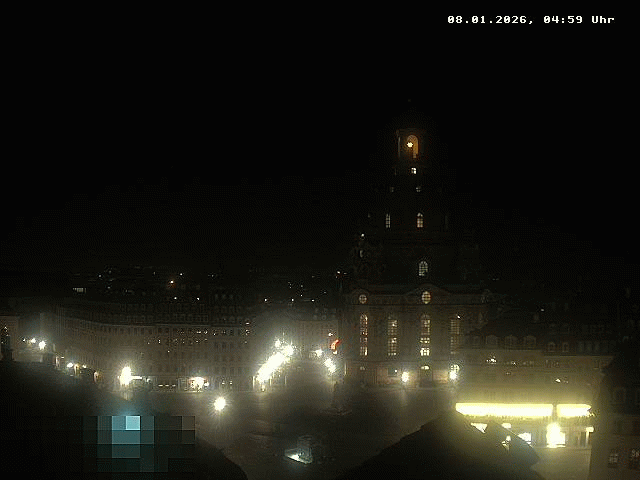 Archiv Foto Webcam Dresden - Frauenkirche und Neumarkt