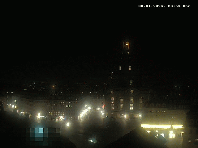 Archiv Foto Webcam Dresden - Frauenkirche und Neumarkt