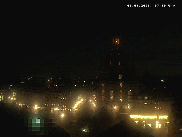 Archiv Foto Webcam Dresden - Frauenkirche und Neumarkt