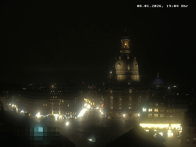 Archiv Foto Webcam Dresden - Frauenkirche und Neumarkt