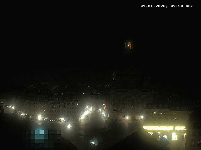 Archived image Webcam Dresden - Frauenkirche and Neumarkt square