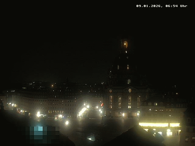 Archiv Foto Webcam Dresden - Frauenkirche und Neumarkt