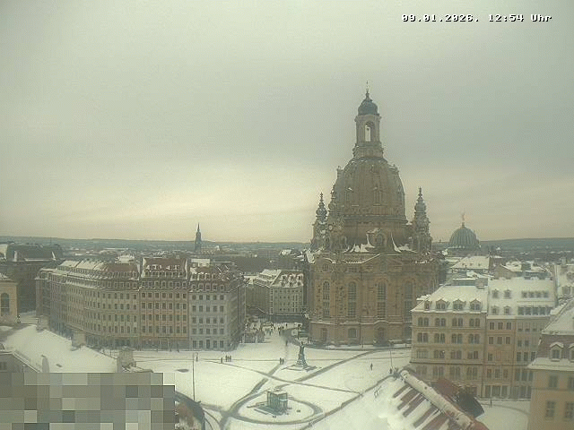 Archiv Foto Webcam Dresden - Frauenkirche und Neumarkt
