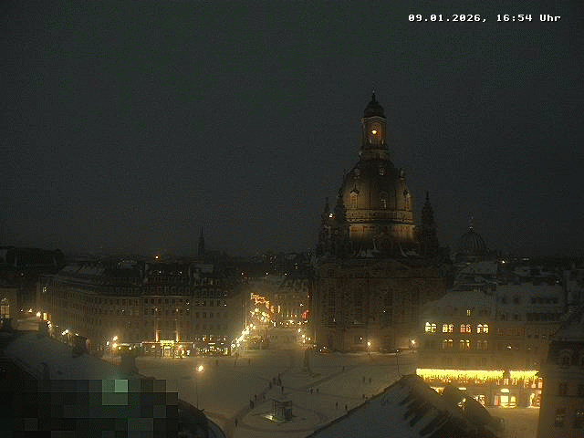 Archived image Webcam Dresden - Frauenkirche and Neumarkt square