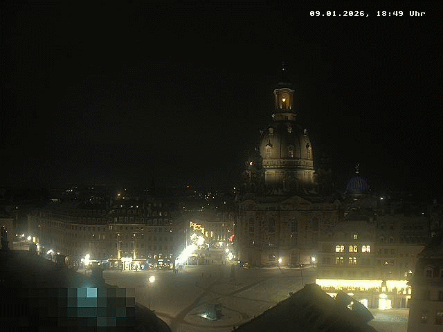 Archived image Webcam Dresden - Frauenkirche and Neumarkt square