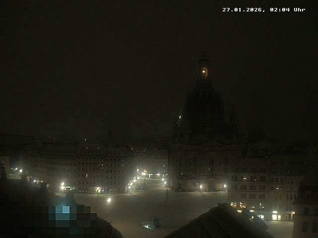 Archiv Foto Webcam Dresden - Frauenkirche und Neumarkt