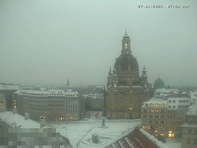 Archiv Foto Webcam Dresden - Frauenkirche und Neumarkt