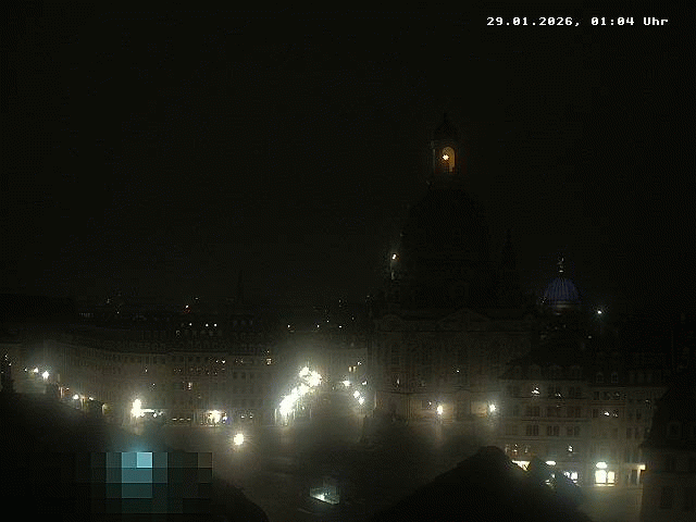Archived image Webcam Dresden - Frauenkirche and Neumarkt square