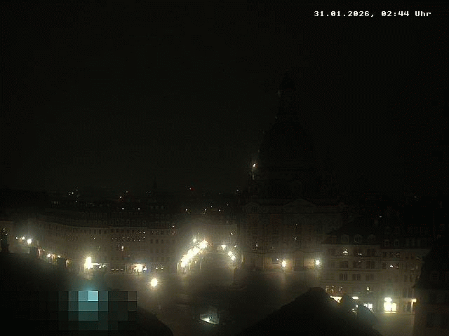 Archiv Foto Webcam Dresden - Frauenkirche und Neumarkt