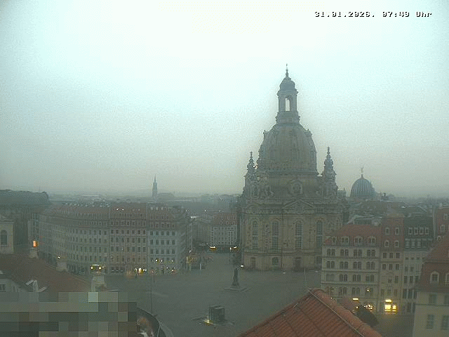Archiv Foto Webcam Dresden - Frauenkirche und Neumarkt