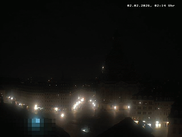 Archiv Foto Webcam Dresden - Frauenkirche und Neumarkt