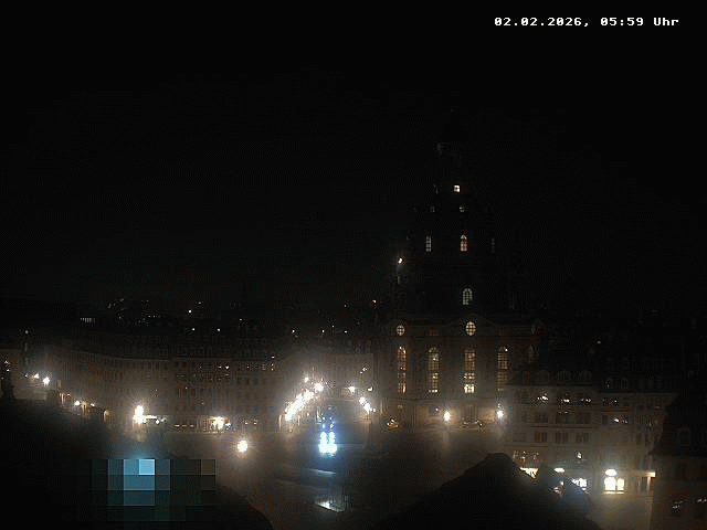 Archiv Foto Webcam Dresden - Frauenkirche und Neumarkt