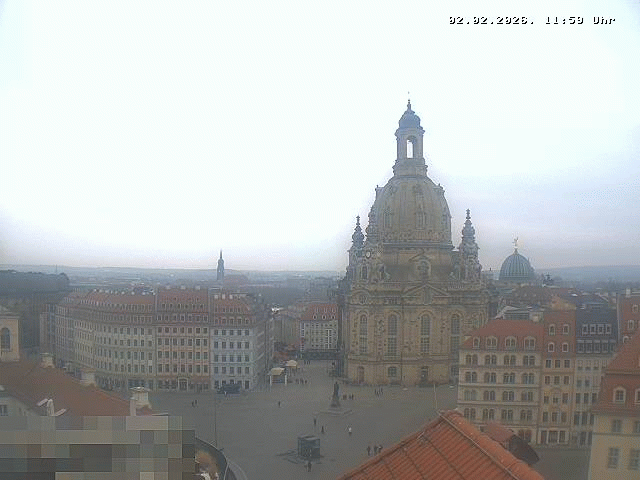 Archiv Foto Webcam Dresden - Frauenkirche und Neumarkt