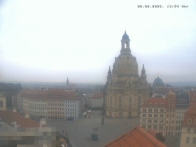 Archiv Foto Webcam Dresden - Frauenkirche und Neumarkt