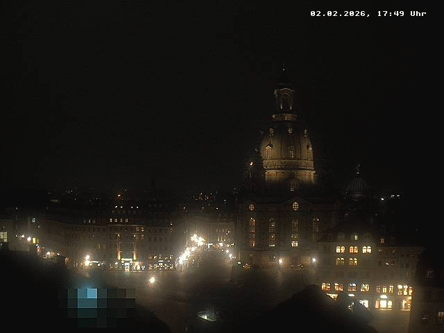 Archiv Foto Webcam Dresden - Frauenkirche und Neumarkt