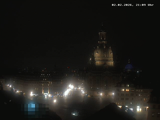 Archiv Foto Webcam Dresden - Frauenkirche und Neumarkt