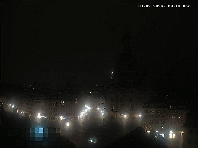 Archiv Foto Webcam Dresden - Frauenkirche und Neumarkt