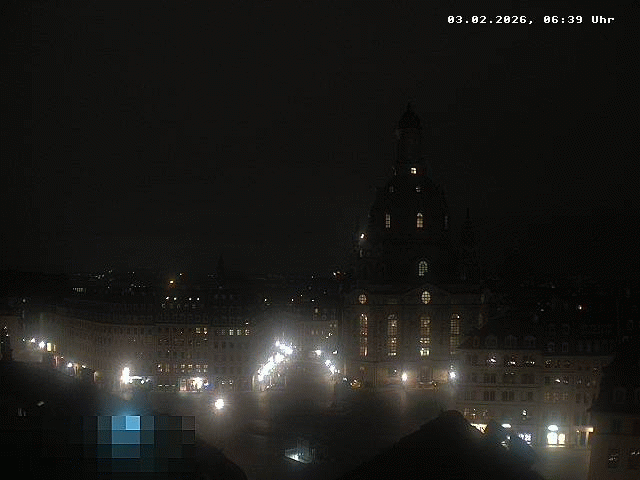 Archived image Webcam Dresden - Frauenkirche and Neumarkt square