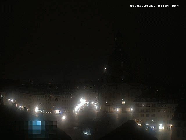 Archiv Foto Webcam Dresden - Frauenkirche und Neumarkt