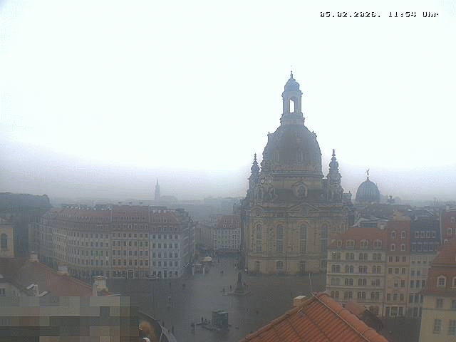 Archiv Foto Webcam Dresden - Frauenkirche und Neumarkt