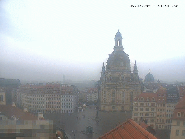 Archiv Foto Webcam Dresden - Frauenkirche und Neumarkt