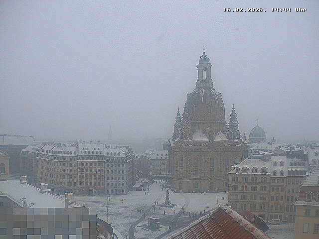 Archiv Foto Webcam Dresden - Frauenkirche und Neumarkt