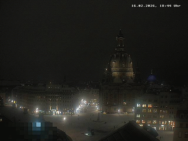 Archiv Foto Webcam Dresden - Frauenkirche und Neumarkt