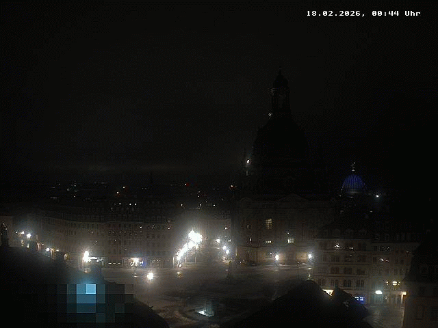 Archived image Webcam Dresden - Frauenkirche and Neumarkt square