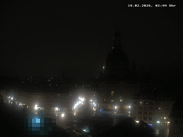 Archived image Webcam Dresden - Frauenkirche and Neumarkt square