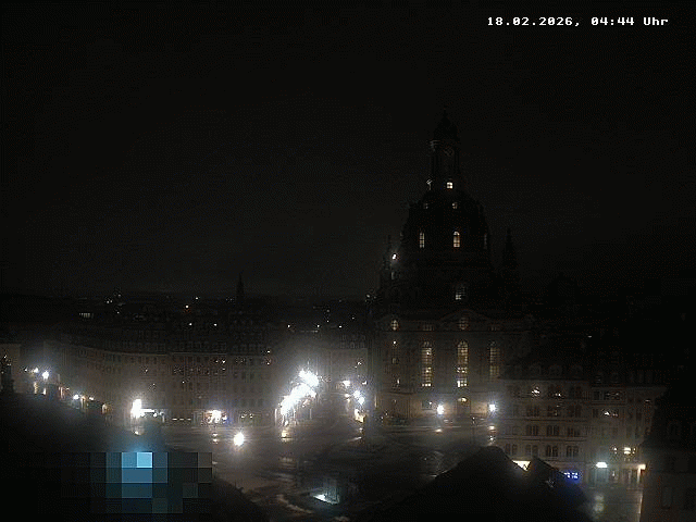 Archived image Webcam Dresden - Frauenkirche and Neumarkt square