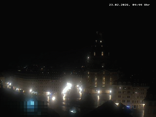 Archived image Webcam Dresden - Frauenkirche and Neumarkt square