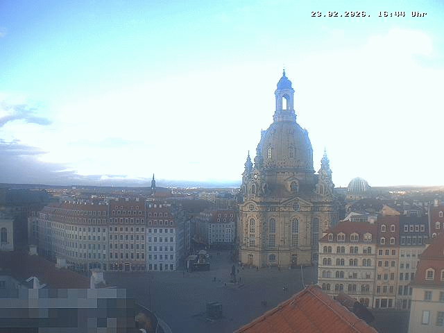 Archiv Foto Webcam Dresden - Frauenkirche und Neumarkt