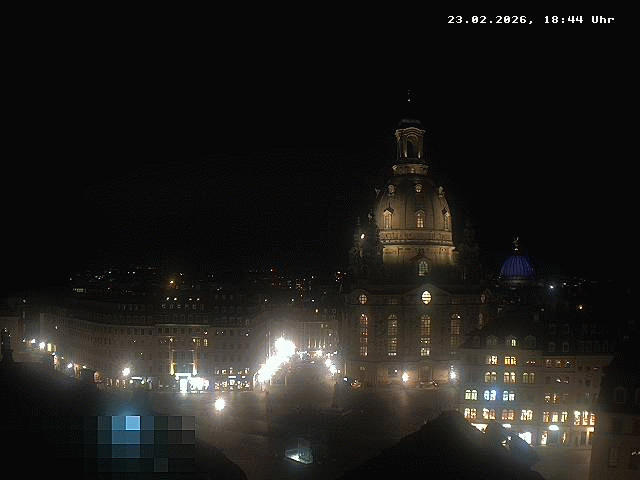 Archiv Foto Webcam Dresden - Frauenkirche und Neumarkt