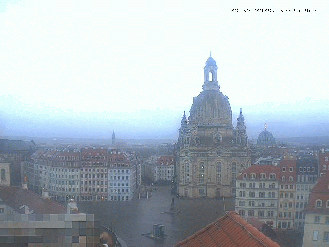 Archiv Foto Webcam Dresden - Frauenkirche und Neumarkt
