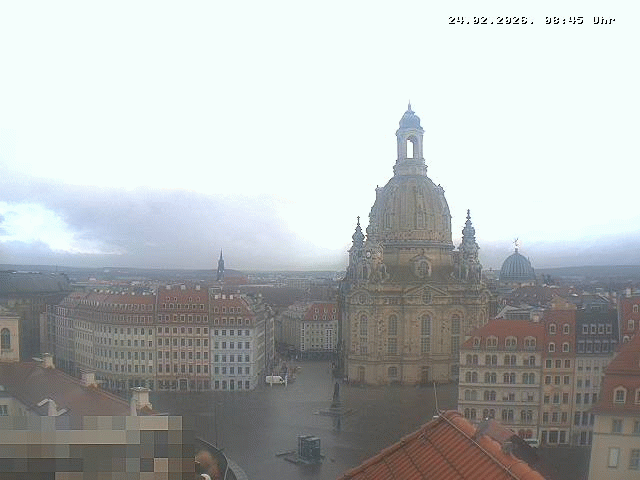 Archiv Foto Webcam Dresden - Frauenkirche und Neumarkt